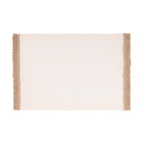 Stalo padėkliukas Domoletti Fringes KSKHLG-0152, 45 cm x 30 cm, Balta sp.