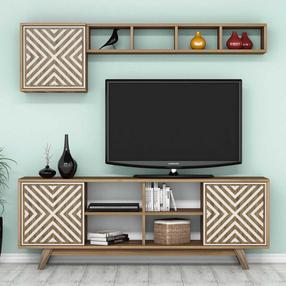 Секция Kalune Design İnci 845HCT3071, кремовый цв./ореховый цв., 35 см x 160 см x 56.2 см