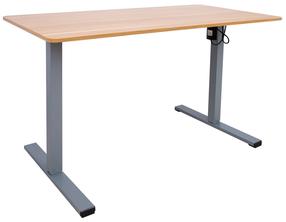 Kompiuterio stalas reguliuojamo aukščio Home4you Ergo Optimal K18701, 120 cm x 60 cm, 71 - 116 cm, ąžuolo sp./pilka sp.