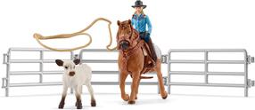Rinkinys Schleich Farm World Cowgirl Team Roping Fun 42577, įvairių spalvų