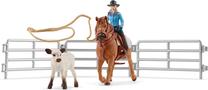 Rinkinys Schleich Farm World Cowgirl Team Roping Fun 42577, įvairių spalvų
