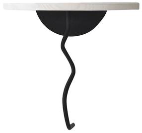 Настенная полка Kalune Design Leo, белый цв./черный цв., 35 см x 35 см