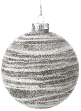 Eglītes rotājums, balts krās./bēša krās., 10 cm, 10 cm, stikls