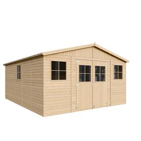 Sodo namelis Timbela M333, 522 cm x 418 cm x 246 cm, rusva sp.