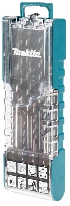 Комплект сверл Makita E-15855, дерево/керамика/алюминий, резьбовой, цилиндрический, 3 мм