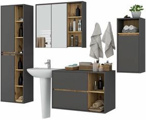 Vonios kambario baldų komplektas Akord Furniture Factory Vami, ąžuolo sp., 30 cm x 50 cm x 170 cm