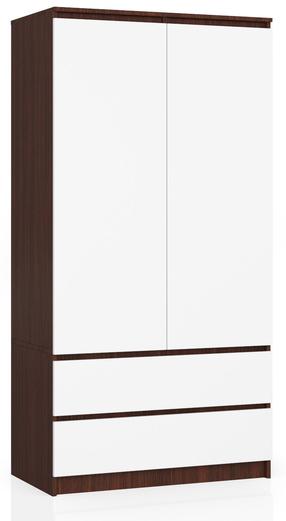 Spinta Akord S90, balta sp./riešuto sp., 51 cm x 90 cm x 180 cm