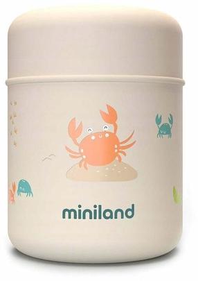 Термос для еды Miniland Ocean Crab, 0.28 л, oранжевый цв./бежевый цв./зеленый цв.