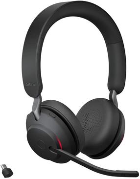 Bezvadu austiņas Jabra Evolve2 Link380c UC, melna krās.