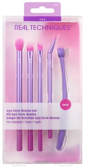 Šepetėlių rinkinys Real Techniques Eye Love Drama 4262, 5 vnt., rožinė sp.