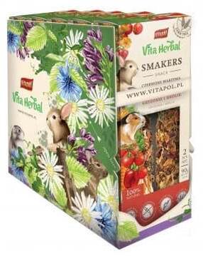 Näriliste maiuspala Vitapol Smakers Vita Herbal, küülikutele/merisigadele/närilistele, 0.45 kg, 5 tk
