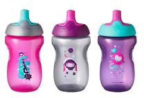 Puodelis su snapeliu Tommee Tippee Sport Bottles, 300 ml, 1 m., plastikas, įvairių spalvų