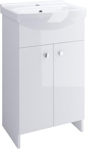 Vonios spintelė su praustuvu Cersanit Basic C12, balta sp., 31 cm x 46 cm x 79 cm