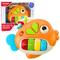Žaislinis pianinas, žuvis Huanger Musical, 12 cm, oranžinė sp.