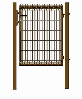Mazie vārti ar segmentālu pildījumu Garden Center RAL8017, 100 cm x 123 cm, brūna krās.