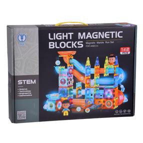 Magnētiskais konstruktors Stem Light ZA5238, 142 gab., daudzkrāsaina