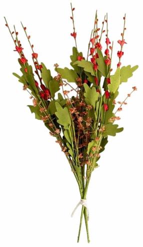 Dirbtinė puokštė Homla Tamy, žalia sp./oranžinė sp./įvairių spalvų, 55 cm