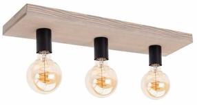 Lampa griesti Britop Oster, E27, 3 x 60 W, melna krās. / brūna krās.