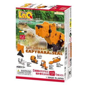 Konstruktorius Laq World Capybara & Seal, 180 vnt., ruda sp./balta sp.