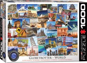 Dėlionė Eurographics Globetrotter World 6000-0751, 67.6 cm x 48.9 cm, 1000 vnt., įvairių spalvų