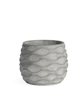 Gėlių vazonas Domoletti BTP016F, cementas, Ø 25.5 cm, pilka sp.