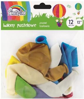 Balonu komplekti ovāls Fiorello Pastel, daudzkrāsaina, 12 gab.