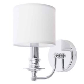 Valgusti seinale Cosmo Light Abu Dhabi W01888CH-WH, E14, 1 x 40 W, valge v. / hõbe v.