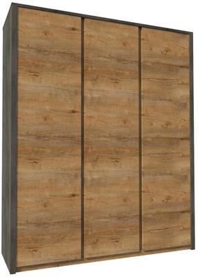 Spinta Gala Meble Montana S3D, ąžuolo sp./pilka sp., 53 cm x 166 cm x 197 cm