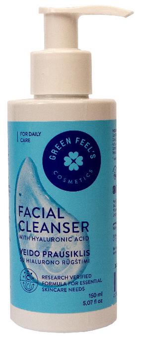 Veido prausiklis Green Feel's With Hyaluronic Acid, 150 ml