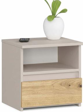 Naktinis staliukas Akord CL1 PK, kašmyro sp./artisan oak sp., 40 cm x 40 cm x 35 cm