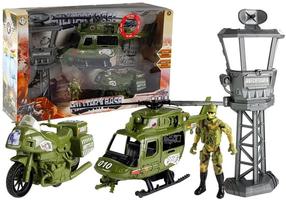 Rotaļu transportlīdzekļu komplekts Lean Toys Base, zaļa krās.