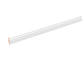 Плинтус Domoletti 717516, 2400 см x 5.8 см x 1.6 см, белый цв.