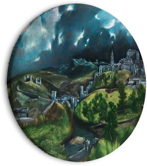 Apvali reprodukcija ant drobės Artgeist View of Toledo (El Greco), 60 cm x 60 cm