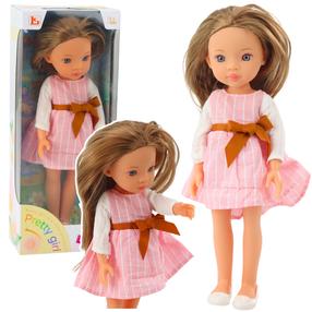 Lėlė Lean Toys Pretty Girl, 32 cm, balta sp.