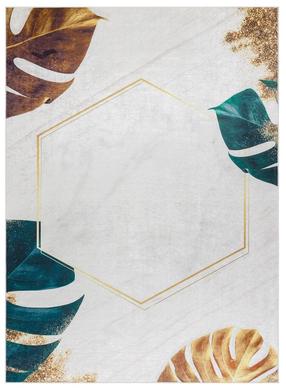 Ковер комнатные Hakano Arlen Leaves, золотой цв./белый цв./зеленый цв., 170 см x 120 см