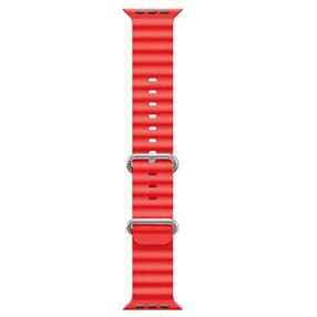 iWear S1 soonega pehme silikoonist 20 mm rihm Apple Watchile 49 mm / 45 mm / 44 mm / 42 mm punane