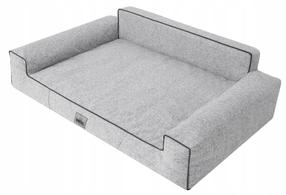 Кровать для животных Hobbydog Glamour Inari GLNPOI7, светло-серый цв., XXL
