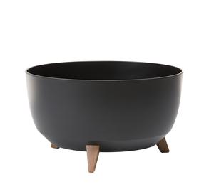 Puķu pods uz kājiņām Lamela Roma 882-04, plastmasa, Ø 47 cm, melna krās.