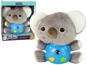 Attīstoša rotaļlieta, koala Lean Toys Hot Fur Star, 6 cm, pelēka krās.