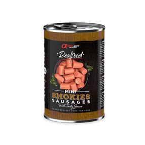 Лакомство для собак Alpha Spirit Realfood Mini Smokies, свинина, 0.4 кг