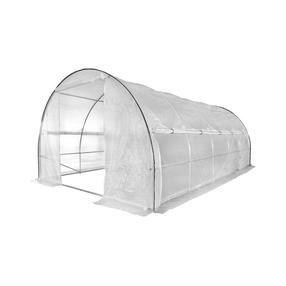 Arkveida siltumnīca ar ventilācijas atverēm 24 m², politelēns, 8 x 3 m, balta krās.
