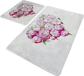 Vonios kilimėlių rinkinys Foutastic Peonia 359CHL2526, įvairių spalvų, 100 cm x 60 cm