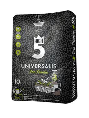 Kūdras substrāts audzēšanai Juknevičiaus HIGH-5 UNIVERSALIS PRO PLANTIS, 10 l