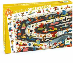 Puzle Djeco Observation Car Rally DJ07564, 38 cm x 61 cm, 54 gab., daudzkrāsaina