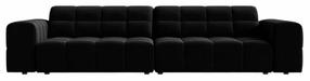 Sofa Cosmopolitan Design Chicago Velvet Venus 2923, juoda sp., 102 x 252 cm x 78 cm