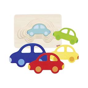 Деревянный пазл Goki Car 57485, 13.3 см x 17.3 см, 5 шт.