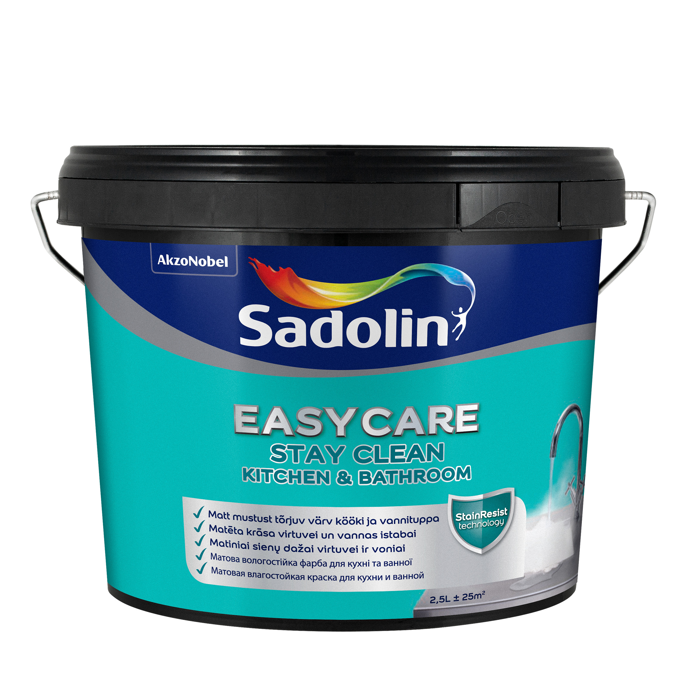 Värv Sadolin Easycare Kitchen & Bathroom, valge v., 2.5 l