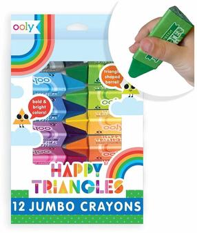Kriidid Ooly Jumbo Happy Triangles, mitmevärviline, 12 tk