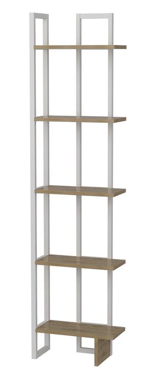 Pastatoma lentyna Kalune Design Alice 875ZNA3615, ruda sp./balta sp., 180 cm x 21.6 cm x 45.2 cm