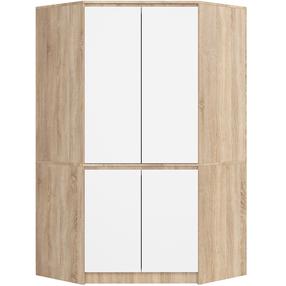 Spinta Akord Furniture Factory S100, skaidri sp./balta sp./rusva sp., 50 cm x 100 cm x 180 cm